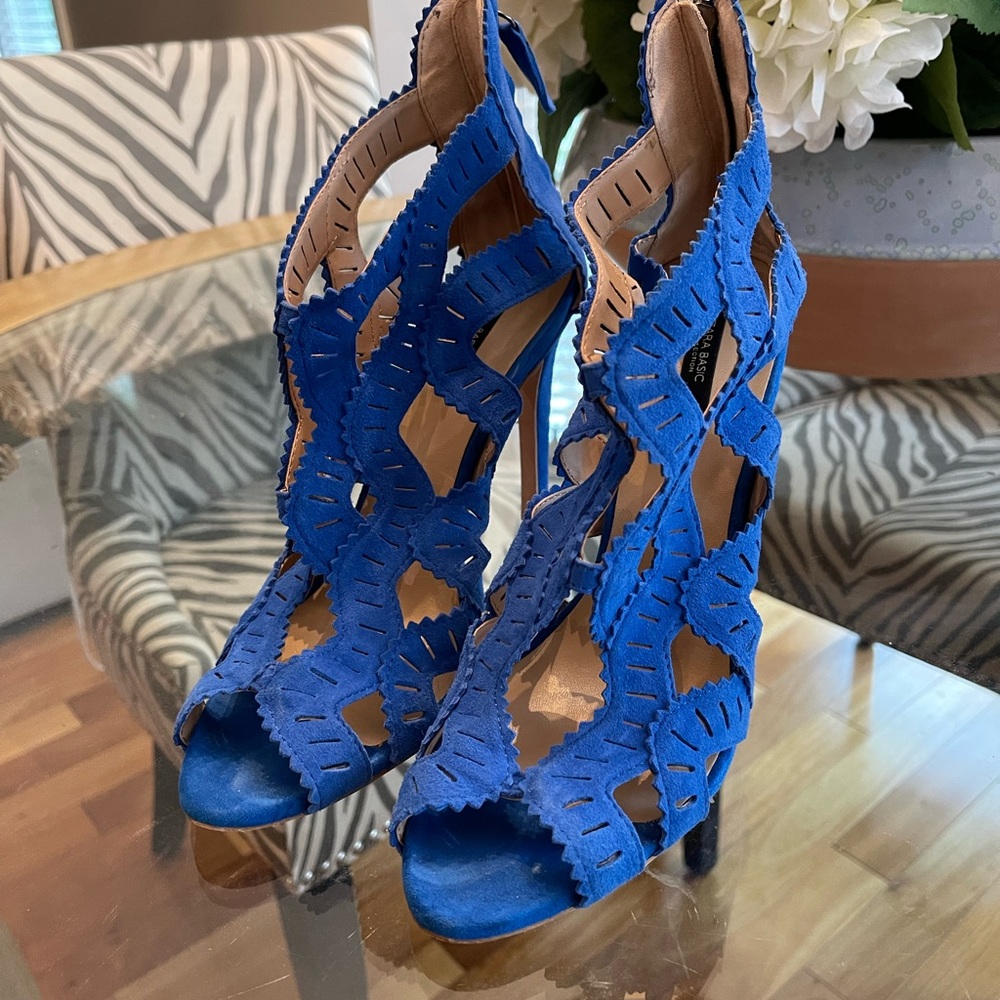 Zara cobalt blue heels size 40